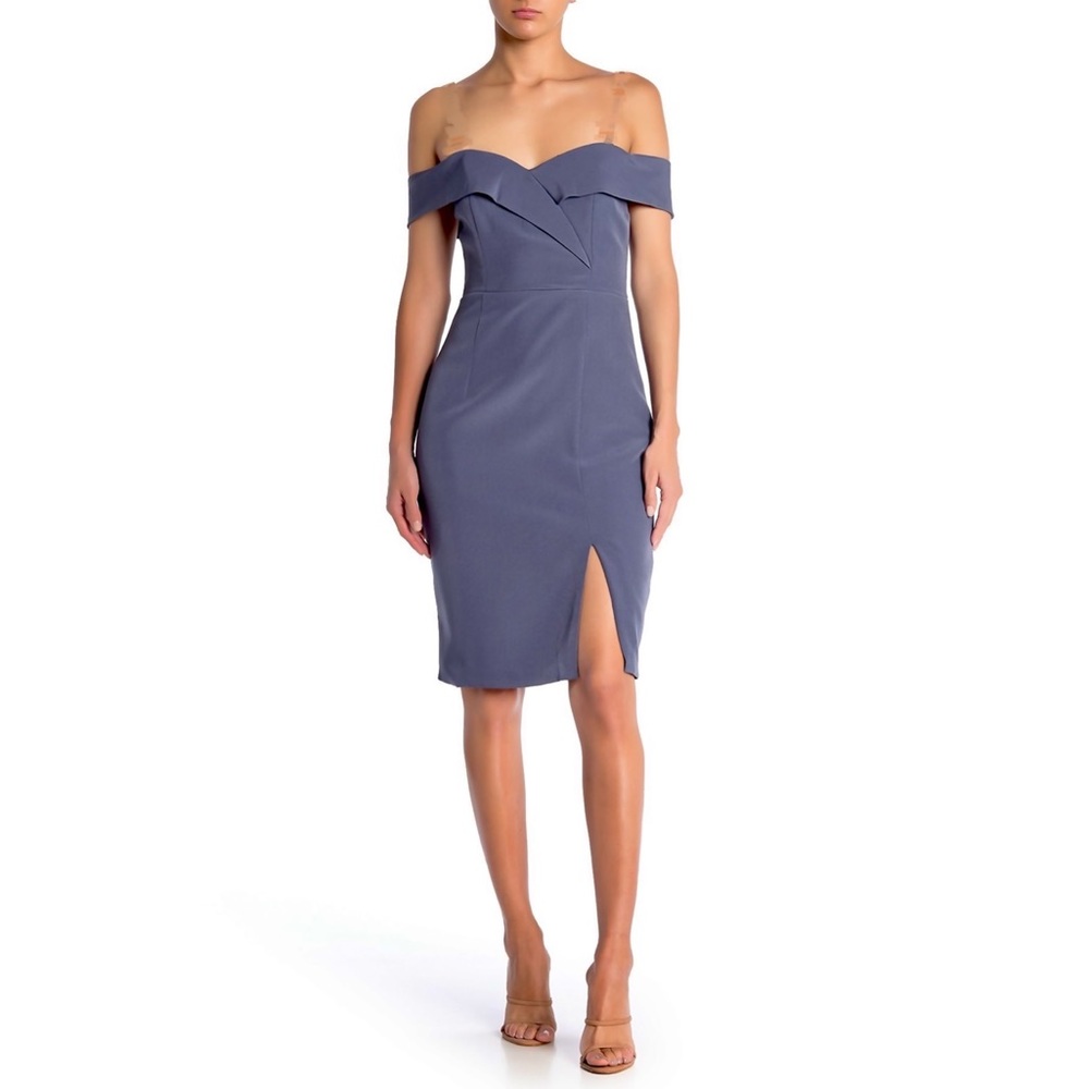 Off-the-Shoulder Sweetheart Sheath Dress